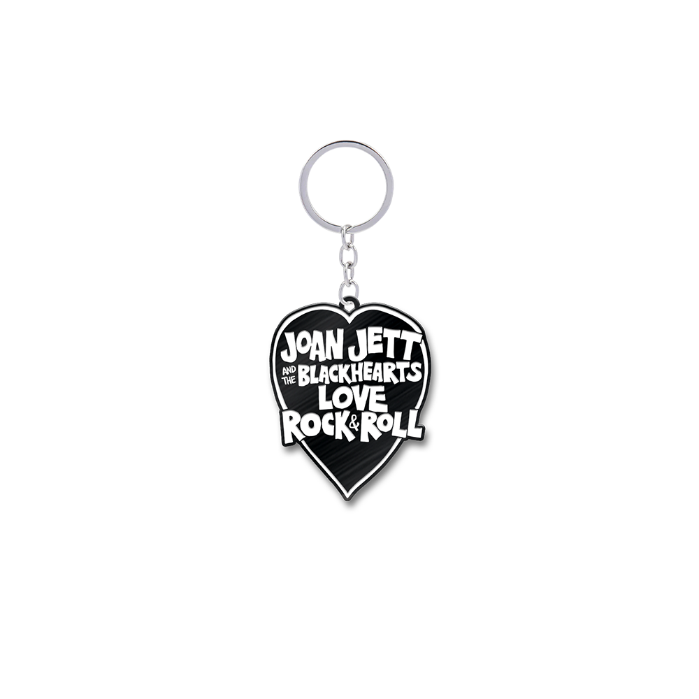 Love Rock & Roll Heart Keychain